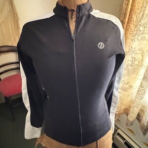 Bontrager Men’s M Cycling Jersey Black White Long Sleeve Full Zip